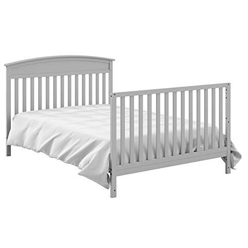 그라코 Graco Benton 5-in-1 Convertible Crib, Pebble Gray Easily Converts to Toddler Bed, Day Bed or Full Bed, 3 Position Adjustable Height Mattress