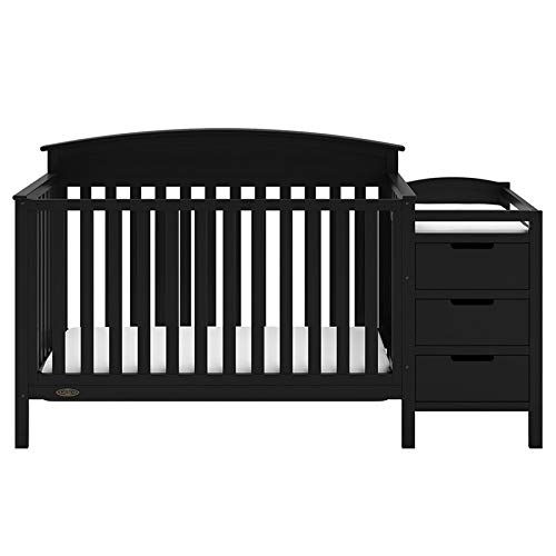 그라코 Graco Benton 5-in-1 Convertible Crib, Pebble Gray Easily Converts to Toddler Bed, Day Bed or Full Bed, 3 Position Adjustable Height Mattress