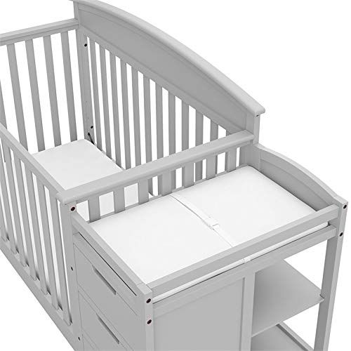 그라코 Graco Benton 5-in-1 Convertible Crib, Pebble Gray Easily Converts to Toddler Bed, Day Bed or Full Bed, 3 Position Adjustable Height Mattress