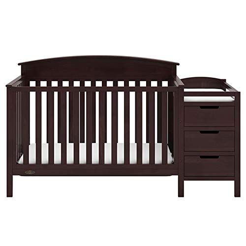 그라코 Graco Benton 5-in-1 Convertible Crib, Pebble Gray Easily Converts to Toddler Bed, Day Bed or Full Bed, 3 Position Adjustable Height Mattress