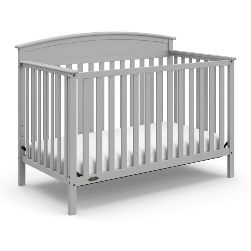 그라코 Graco Benton 5-in-1 Convertible Crib, Pebble Gray Easily Converts to Toddler Bed, Day Bed or Full Bed, 3 Position Adjustable Height Mattress