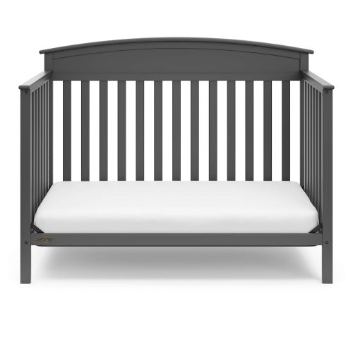 그라코 Graco Benton 5-in-1 Convertible Crib, Pebble Gray Easily Converts to Toddler Bed, Day Bed or Full Bed, 3 Position Adjustable Height Mattress