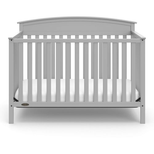 그라코 Graco Benton 5-in-1 Convertible Crib, Pebble Gray Easily Converts to Toddler Bed, Day Bed or Full Bed, 3 Position Adjustable Height Mattress