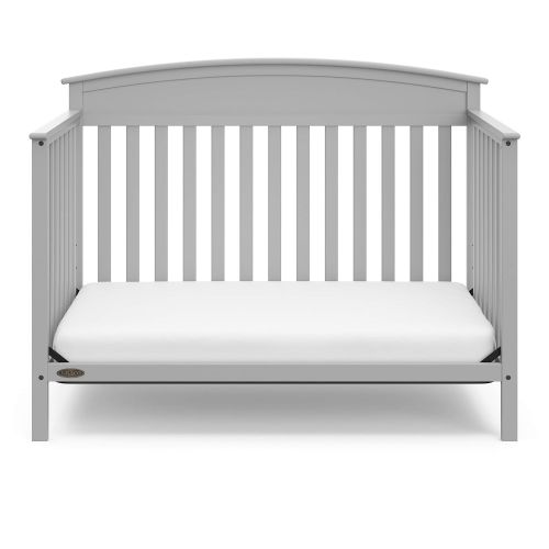 그라코 Graco Benton 5-in-1 Convertible Crib, Pebble Gray Easily Converts to Toddler Bed, Day Bed or Full Bed, 3 Position Adjustable Height Mattress