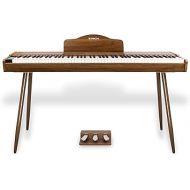 STRICH Digital Piano 88 Keys, Hammer-Action Weighted Keyboard, Dual 25W Speakers, Full-size Electric Piano Keyboard, Supports USB-MIDI/Wireless Connecting (SDP-300S, Color Walnut Wood)