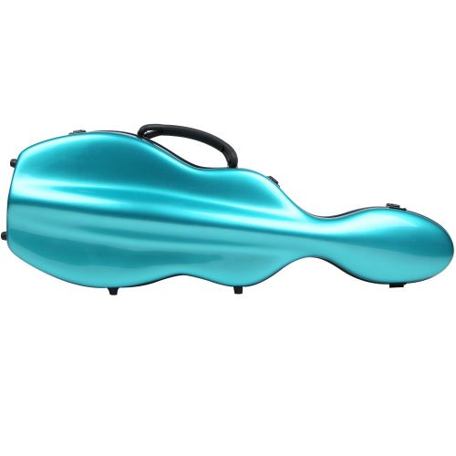  STRING HOUSE String House SG300PG Fiberglass Violin Case Cello Shaped Teal Green and black Full Size 4/4