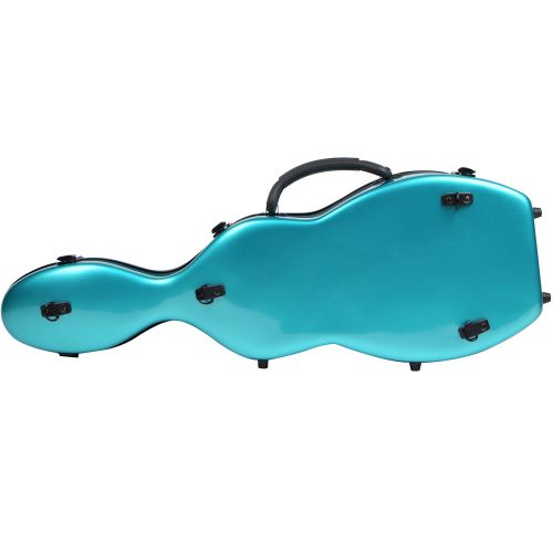  STRING HOUSE String House SG300PG Fiberglass Violin Case Cello Shaped Teal Green and black Full Size 4/4