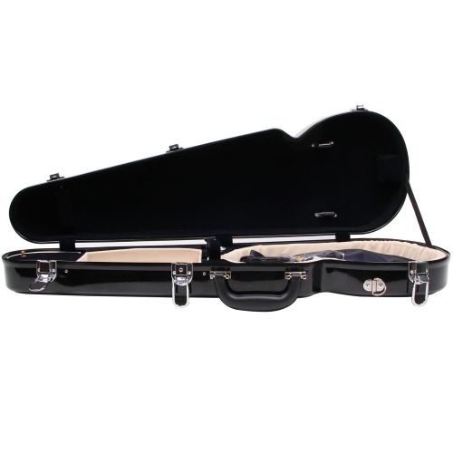  STRING HOUSE Fiberglass Violin Case Black Full Size (Black)