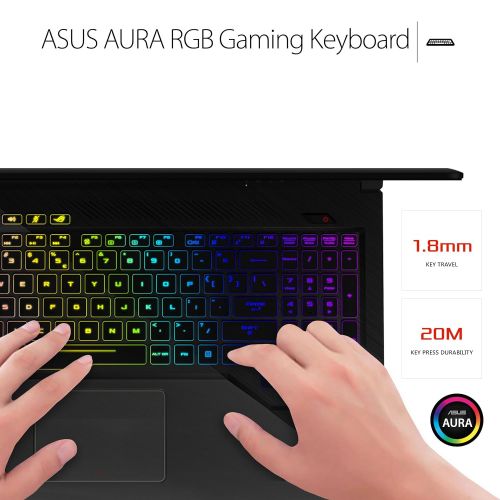 아수스 Asus ASUS ROG STRIX GL703VD 17.3” Gaming Laptop, GTX 1050 4GB, Intel Core i7 2.8 GHz, 16GB DDR4, 1TB FireCuda SSHD, RGB Keys