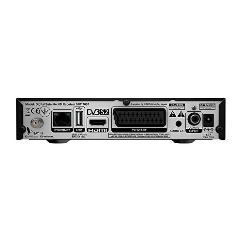  [아마존베스트]-Service-Informationen Strong SRT 7007 Digital HD Satellite Receiver with Display (Free-to-Air, HDTV, HDMI, Ethernet, USB Media Player, SCART) Black