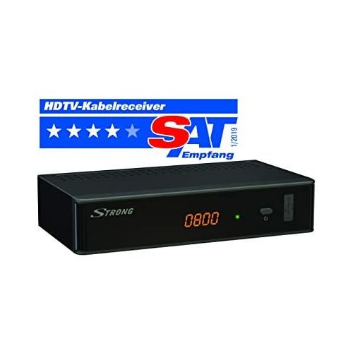  Strong SRT 3002 HD Receiver for Digital Cable DVB C Full HD HDTV HDMI SCART USB Media Player Black