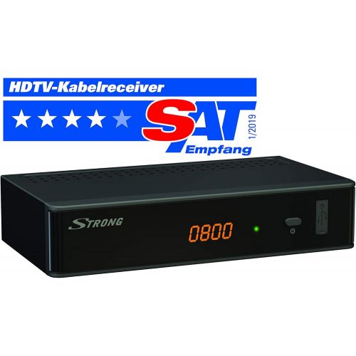  Strong SRT 3002 HD Receiver for Digital Cable DVB C Full HD HDTV HDMI SCART USB Media Player Black