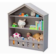 STS SUPPLIES LTD Low Etagere Bookcase Kids Shelf Rack DVD CD Toy Wood Corner Floor Decor Stand 3 Tier Shelving Tower & eBook by AllTim3Shopping.