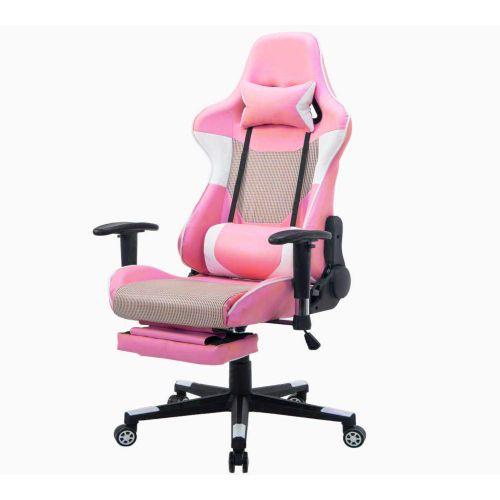  STS SUPPLIES LTD Ergonomic Gaming Chair Mesh Wheeled Desk Room Office with Arms Wait Area Leather Big Pink Lounge Furniture & Ebook by AllTim3Shopping.