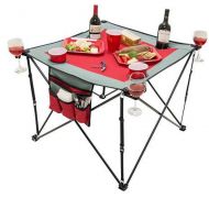 STS SUPPLIES LTD Folding Camping Party Bar Table Camp Carry Summer Drinks Outdoors Foldable Portable Furniture & E Book by Easy2Find