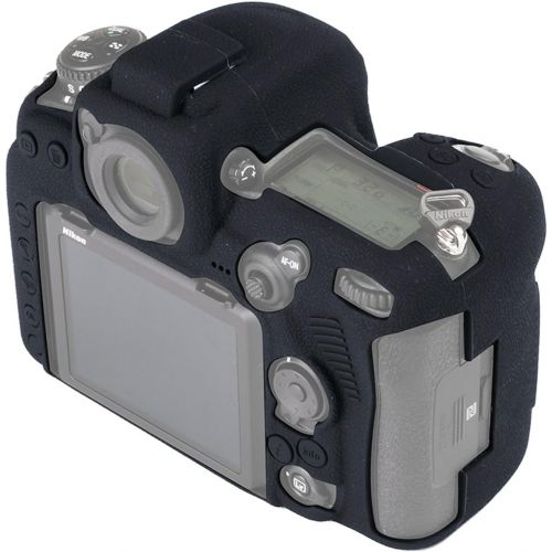 STSEETOP Nikon D500 Case, Professional Silicone Rubber Camera Case Cover Detachable Protective for Nikon D500 (Black)