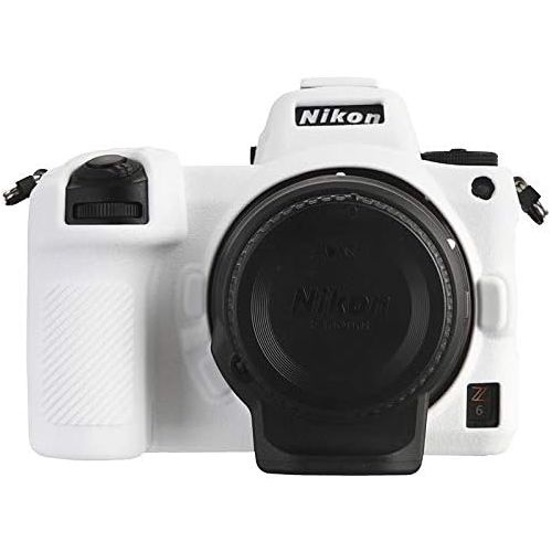  STSEETOP Nikon Z6 Z7 Case,Professional Silicone Rubber Camera Case Cover Detachable Antiscratch Shockproof Full Body Protective Case for Nikon Z6 Z7 (White)