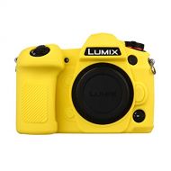 STSEETOP Panasonic LUMIX G9 Case, Professional Silicone Rubber Camera Case Cover Detachable Protective Case for Panasonic LUMIX G9 (Yellow)