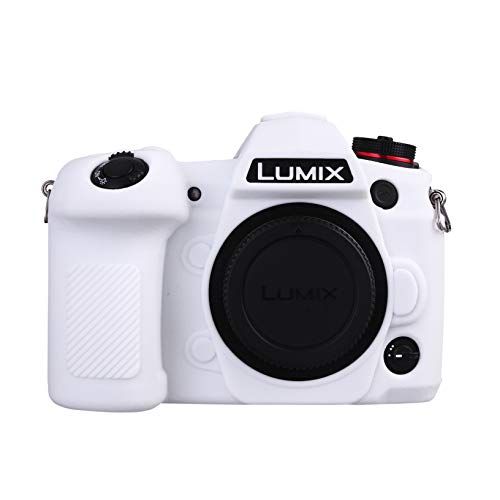  STSEETOP Panasonic LUMIX G9 Camera Case, Professional Silicone Rubber Camera Case Cover Detachable Protective Case for Panasonic LUMIX G9 (White)