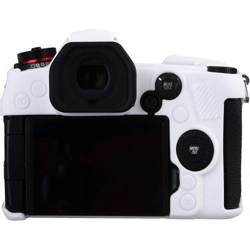 STSEETOP Panasonic LUMIX G9 Camera Case, Professional Silicone Rubber Camera Case Cover Detachable Protective Case for Panasonic LUMIX G9 (White)