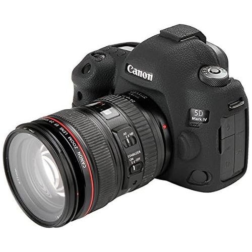  STSEETOP Canon 5D Mark IV Camera Case, Professional Silicone Rubber Camera Case Cover Detachable Protective for Canon 5D Mark IV (Black)