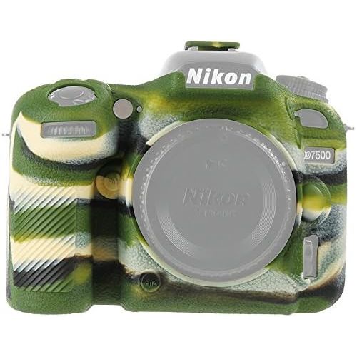  STSEETOP Nikon D7500 Camera Housing Case, Professional Silicion Rubber Camera Case Cover Detachable Protective for Nikon D7500(Army Green)