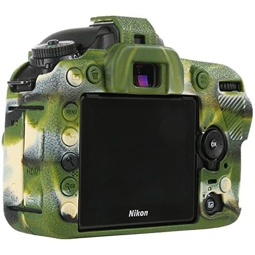  STSEETOP Nikon D7500 Camera Housing Case, Professional Silicion Rubber Camera Case Cover Detachable Protective for Nikon D7500(Army Green)