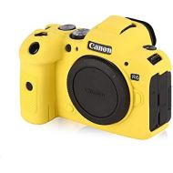 STSEETOP Canon R6 Case, Silicone Rubber Soft Camera Case Cover Cage Detachable Protective DSLR Skin Protector Case for Canon R5 (Yellow)