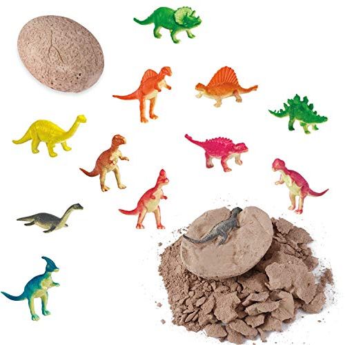  STSTECH Dino Eggs Excavation Set of 12 Dinosaurs Fossil Dig Up Kit for Bday Party Favors Archaeology Science STEM Gift (Dinosaur Dig Kit)