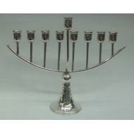 STUBSILVERWARE Hanukkah menorah Rainbow handmade 925 hammerd sterling silver / art / judaica