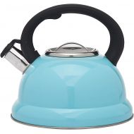 STUDIO SILVERSMITHS Teapot Whistling Tea Kettle - 2.6 Liter Tea Kettle, Aqua