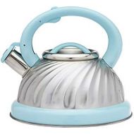 [아마존베스트]STUDIO SILVERSMITHS Tea Kettle Stainless Steel Whistling Teapot - 3 Liters, Aqua