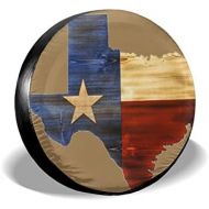 STWINW Car Tire Cover Rainproof Protective Cover Vertical Texas Flag Water Proof Universal Spare Wheel Tire Cover Fit for Trailer, RV, SUV and Various Vehicles 14 15 16 17 Inch