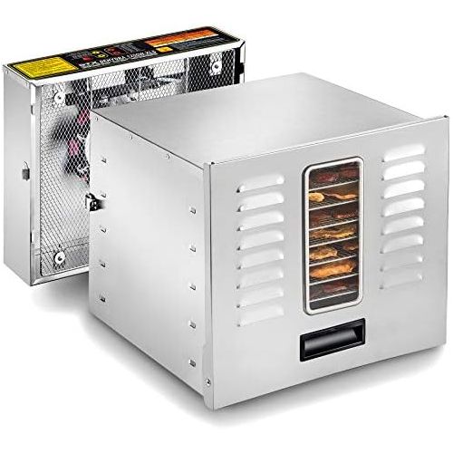  STX INTERNATIONAL STX International STX-DEH-1200W-XLS Dehydra Commercial Grade Stainless Steel Digital Food Dehydrator - 10 Trays - 1200 Watts - 165 Degree Fahrenheit - Jerky Safe with 15 Hour Timer