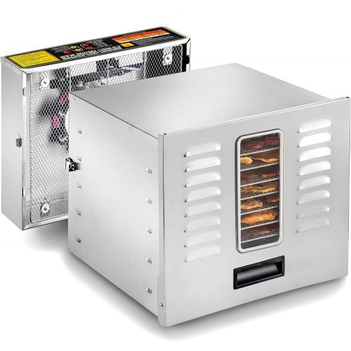  STX INTERNATIONAL STX International STX-DEH-1200W-XLS Dehydra Commercial Grade Stainless Steel Digital Food Dehydrator - 10 Trays - 1200 Watts - 165 Degree Fahrenheit - Jerky Safe with 15 Hour Timer