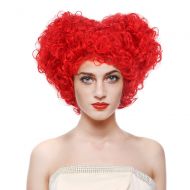 STfantasy Red Queen of Heart Wigs Curly Beehive Synthetic Hair for Women Girls Halloween Cosplay...