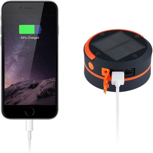  [아마존 핫딜]  [아마존핫딜]SUAOKI Led Camping Lantern Lights Rechargeable Battery (Powered by Solar Panel and USB Charging) Collapsible Flashlight for Outdoor Hiking Tent Garden (Emergency Charger for Phone,