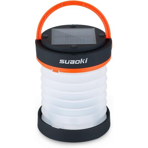  [아마존 핫딜]  [아마존핫딜]SUAOKI Led Camping Lantern Lights Rechargeable Battery (Powered by Solar Panel and USB Charging) Collapsible Flashlight for Outdoor Hiking Tent Garden (Emergency Charger for Phone,