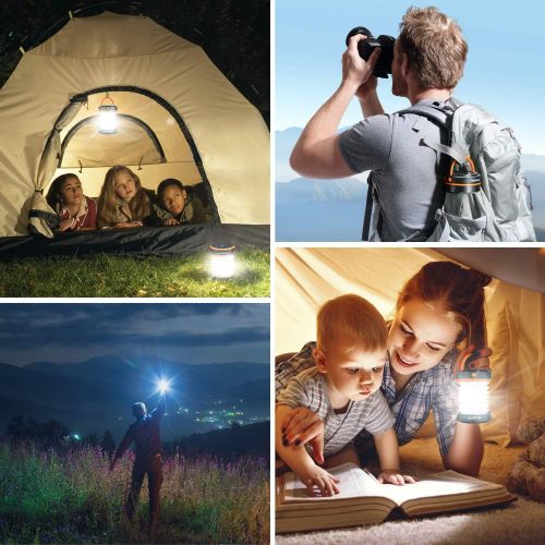  [아마존 핫딜]  [아마존핫딜]SUAOKI Led Camping Lantern Lights Rechargeable Battery (Powered by Solar Panel and USB Charging) Collapsible Flashlight for Outdoor Hiking Tent Garden (Emergency Charger for Phone,