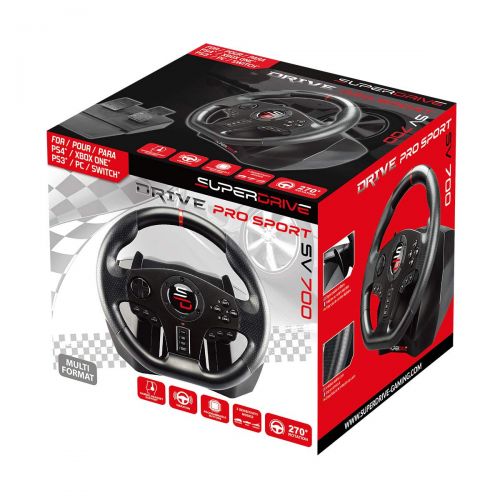  [아마존베스트]SUBSONIC Superdrive - SV700 Drive Pro Sport Wheel with Pedals, Paddle Shifters and Vibrations (Electronic Games)