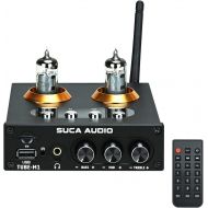 [아마존베스트]SUCA AUDIO Bluetooth 5.0 Tube Preamplifier & Headphone Amp with Remote Control, RCA/Bluetooth/TF/USB Input Audio Receiver Home Audio Preamp Hi-Fi Stereo Tube Preamp APTX