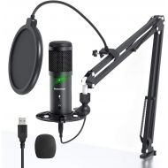 USB Streaming PC Microphone, Zero-Latency Monitoring SUDOTACK Professional 192kHz/24Bit Studio Cardioid Condenser Mic Kit with Mute Button, for Podcasting,Gaming,Home Recording,You