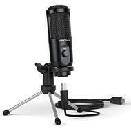 [아마존베스트]SUDOTACK USB Podcast PC Microphone, Condenser Computer Micro Kit, Plug & Play with Gain Control for Live Streaming, Games, Recording, YouTube, Zoom, Compatible with Laptop Desktop