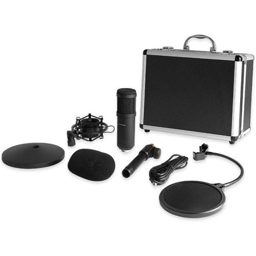  [아마존베스트]USB Mikrofon Kit mit Aufbewahrungskoffer aus Aluminium, SUDOTACK Professionelles Mikrofon 192KHZ / 24Bit PC Mikrofon mit Soundkarte Boom Arm Shock Mount Pop-Filter fuer Rundfunk, Yo