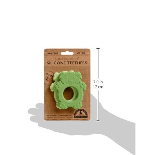  SUGARBOOGER Sugarbooger Silicone Teether Set-of-Two, Happy Cactus