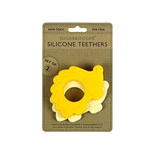  Sugarbooger Silicone Teether Set-of-Two, Hedgehog