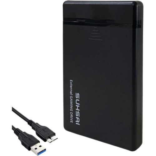  Suhsai External Gaming Drive 2.5 HDD, 3.0 USB Portable External Hard Disk Drive, Storage and Back up Game Drive for Xbox, PS4, PS3, PC Games, Android Games, Smartphones, MAC and Many More