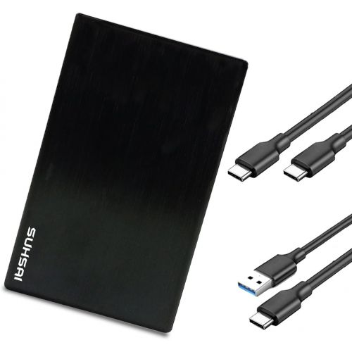  SUHSAI External Hard Drives 3.1 USB, Type-C Portable Hard Drive Upto 10gbps Data Transfer Speed, Ultra Slim Portable HDD Back-up Storage for MAC, PC, Laptop, Chromebook, Gaming Expansion