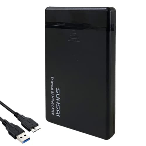  SUHSAI Game Drive 3.0 USB, External Gaming Hard Drive Supports All Gaming Consoles, Laptop Gaming, Desktop Gaming and More, Store and Backup More Games (320 GB)