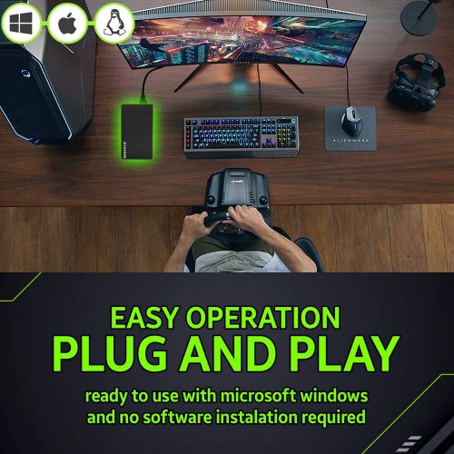  SUHSAI Game Drive 3.0 USB, External Gaming Hard Drive Supports All Gaming Consoles, Laptop Gaming, Desktop Gaming and More, Store and Backup More Games (320 GB)